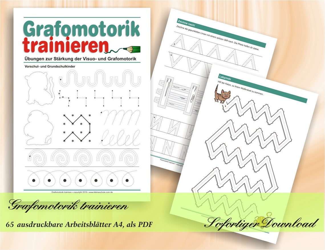 Grafomotorik trainieren Übungen zur Stärkung der Visuo und Grafomotorik