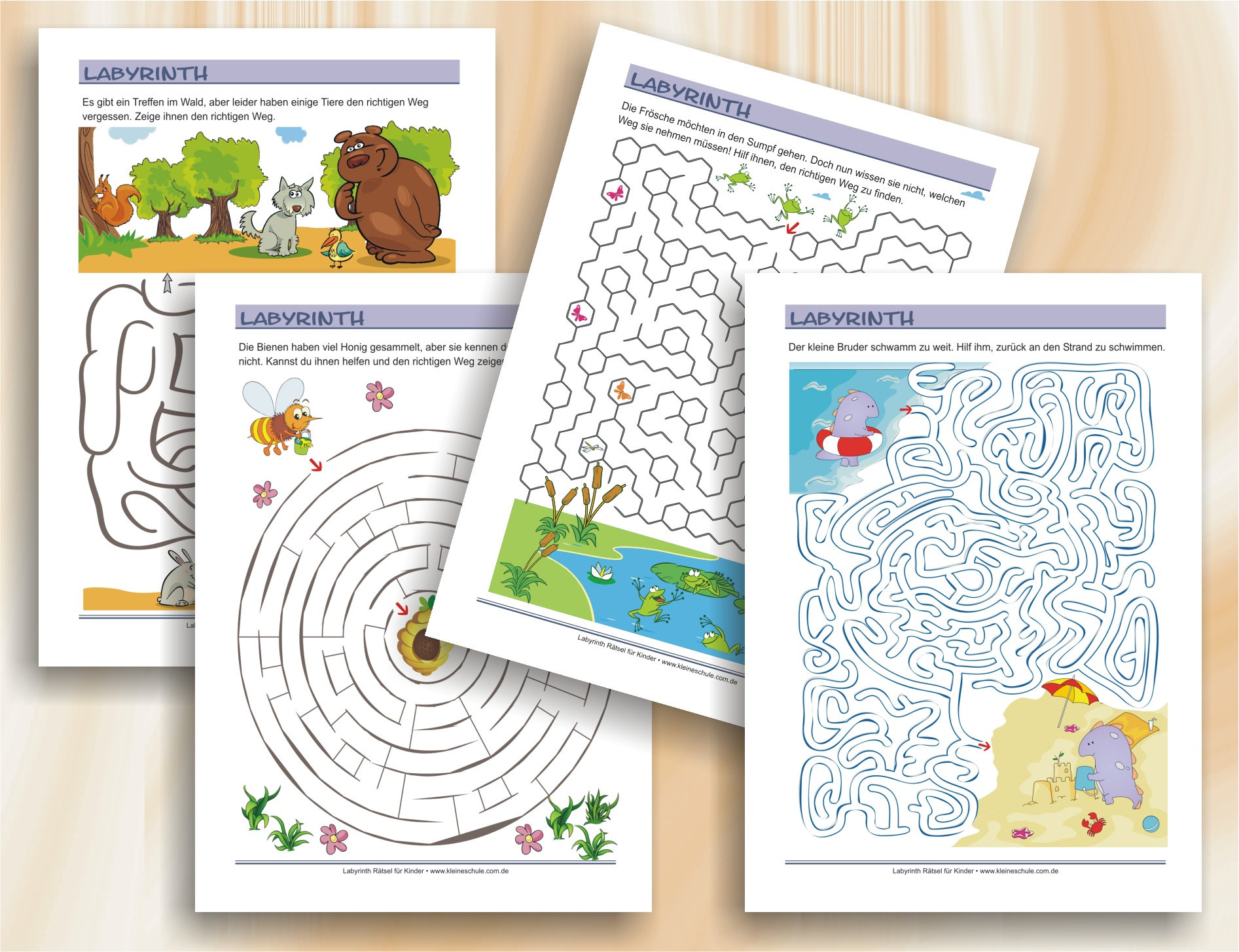 Labyrinth Rätsel | Spannende Labyrinthe für Kinder ab 6 Jahren mit