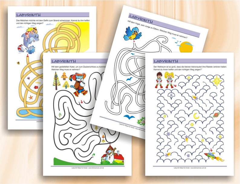 Labyrinth Rätsel Spannende Labyrinthe für Kinder ab 6 40 ...