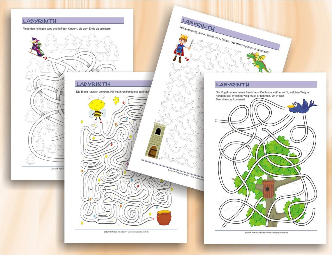 Labyrinth Rätsel Spannende Labyrinthe für Kinder ab 6 45 | Etsy