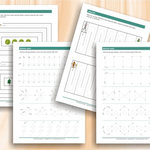 Grafomotorik trainieren Übungen zur Stärkung der Visuo und Grafomotorik 65 ausdruckbare Arbeitsblätter A4, als PDF Bild 3