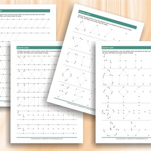 Grafomotorik trainieren Übungen zur Stärkung der Visuo und Grafomotorik 65 ausdruckbare Arbeitsblätter A4, als PDF Bild 2