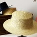 Nude Boater Straw Hat, Sun and summer hat, women's men's