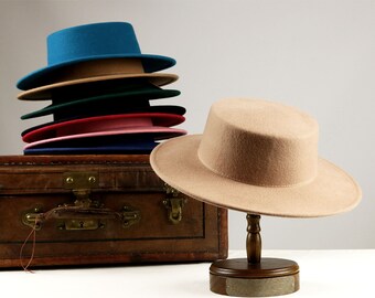 The Boater Hat - Felt - Handmade - Crushable - Waterproof