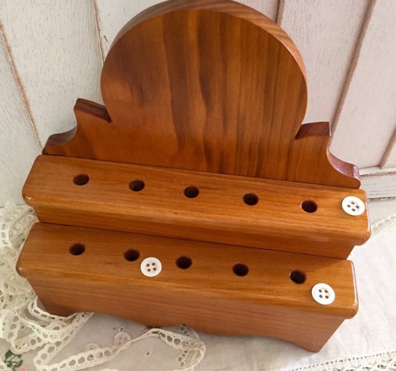 Wood stand scissors holder Etsy