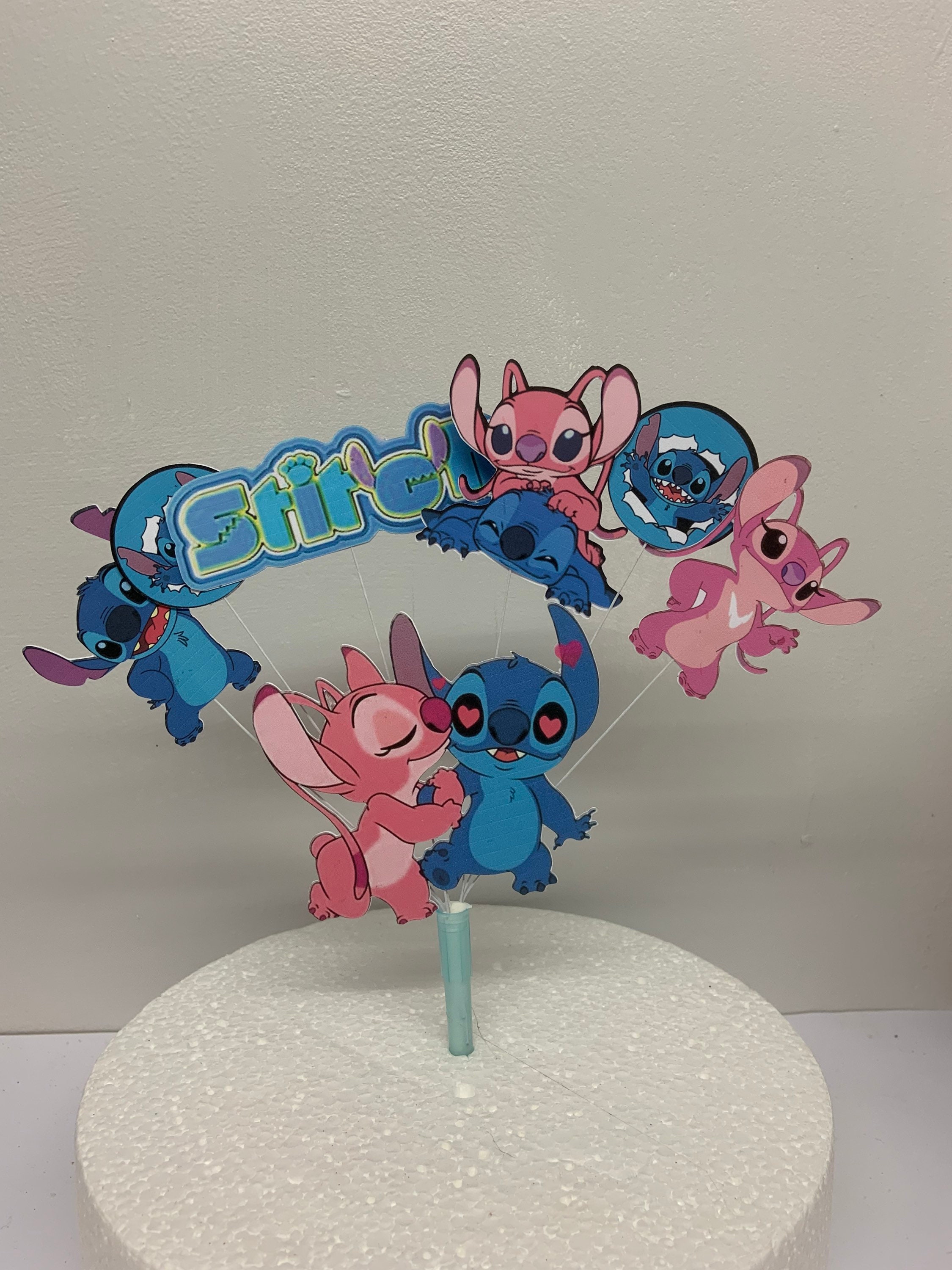 Lilo Stitch Angel Experiment 624 Pink Edible Cake Toppers