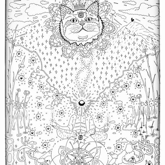 Coloring Page Instant Download Spiritual art Meditation Mind | Etsy