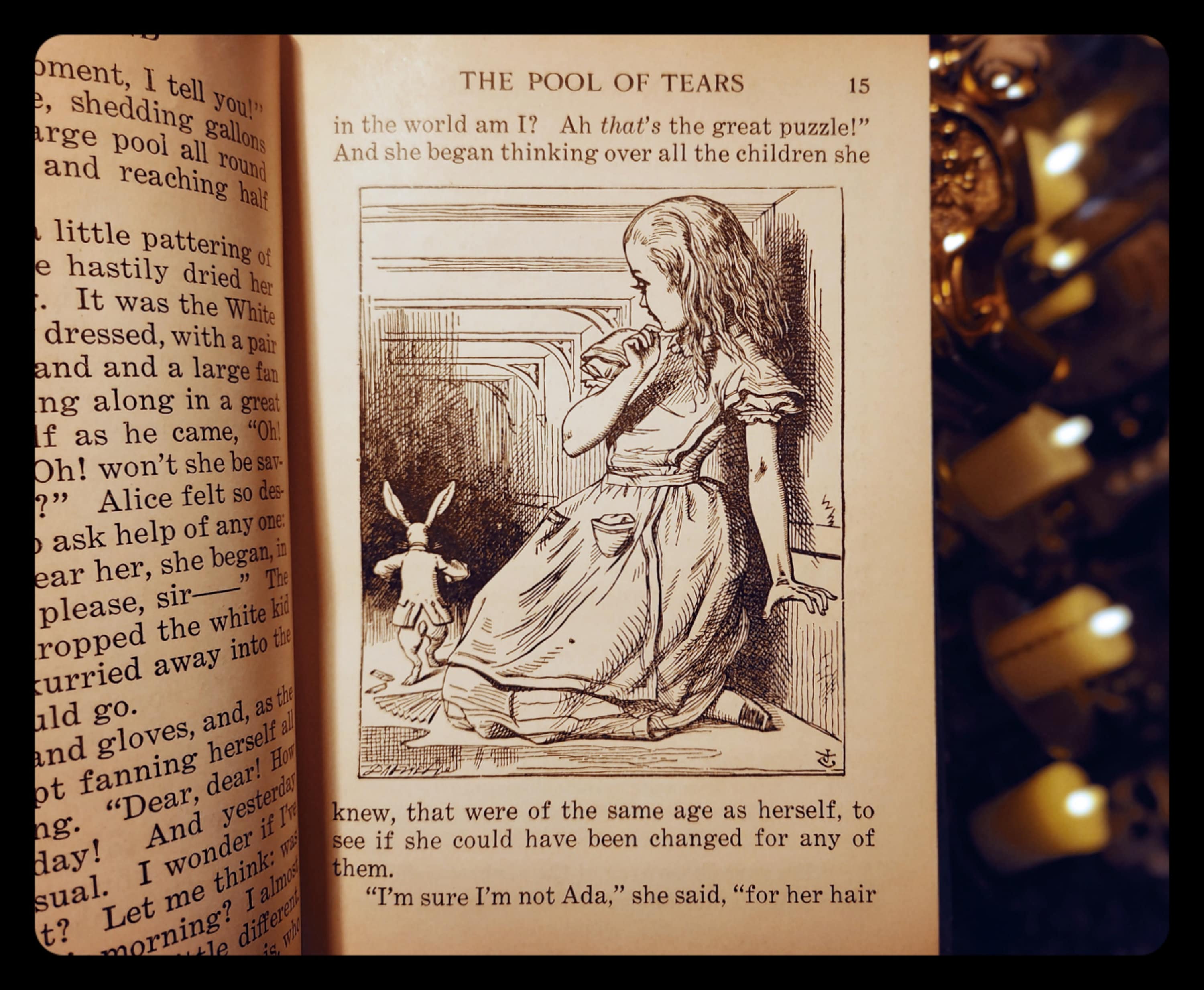 アリスページ 1923 Alice in Wonderland Book 1st Edition Thus Through the Looking