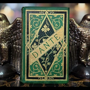 1868 Dante's Inferno 1st Edition Book Purgatory Paradise Occult Divine Comedy Antique Alighieri The Vision Medieval Spiritual Gift First