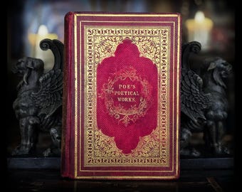 1859 Edgar Allan Poe 1st Edition Thus The Raven Poems Poetry Hardcover First Allen