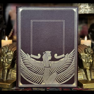 Ancient Egypt Book Mythology 22K Gold Accents Book Book of the Dead Egyptian Ra Art Artwork Gift Mummy Occult Book Metaphysical Book