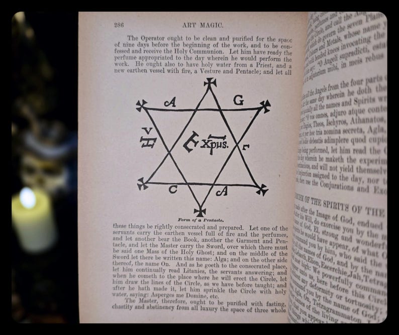 1898 Art Magic Spiritism Occult Book Witchcraft Freemasonry Astrology Magic Grimoire