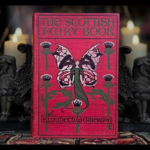 1910 SCOTTISH FAIRY BOOK Witches Mythology Magic Antique Vintage Tales Witchcraft Gift Art Irish Celtic Fairy Tales Art Scotland Ireland