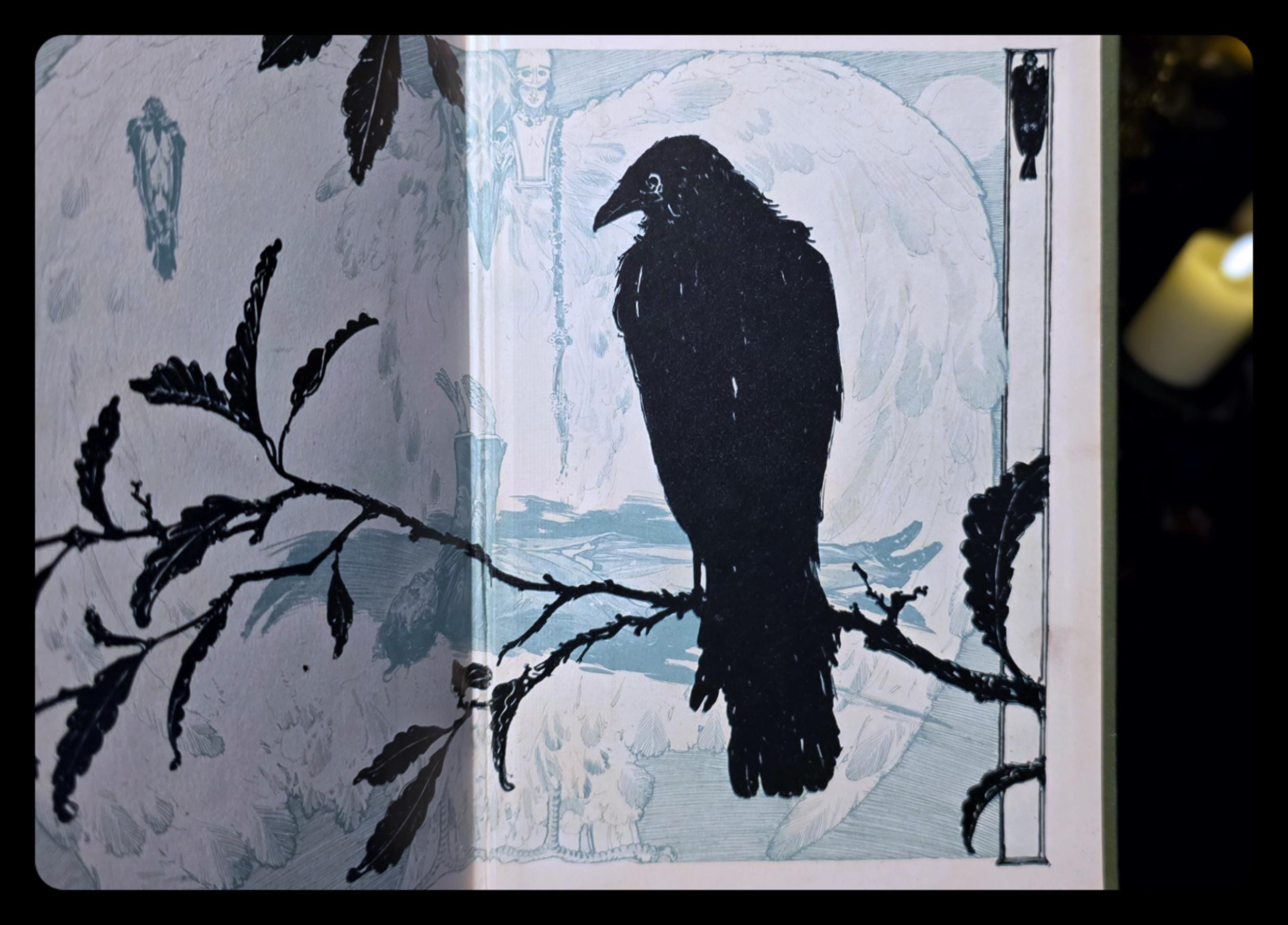 1910 Edgar Allan Poe the Raven First Edition Illustrated by John Rea ...