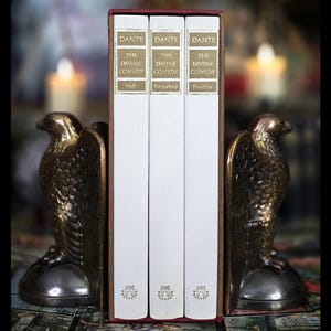DANTE'S INFERNO 1st Edition Book Set Purgatory Paradise Art Occult Divine Comedy Antique The Vision Alighieri Art Spiritual Dante Alighieri