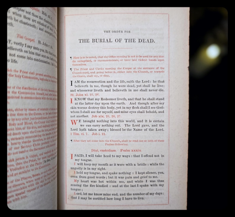 1849 Holy Prayer Book Old New Testament Spiritual Antique Catholic Christian Book Psalms