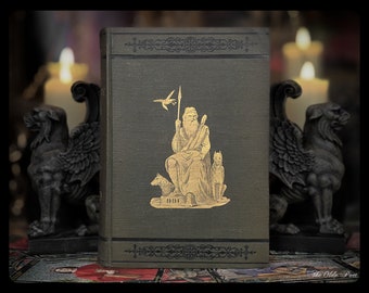 1907 NORSE MYTHOLOGY Book Odin Thor Valhalla &quot;Very Rare&quot; Viking Antique Vintage Greek Magic Runes Zeus Occult Shakespeare Asgard Gift