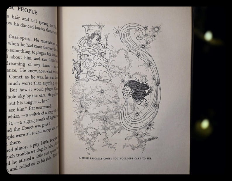 1910 Star People Fairy Tale Book Zodiac Astrology Antique Greek Mythology Book Astronomy Magic Art Artwork