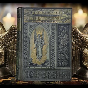 1884 Spiritual Book Bible New Testament Antique Jesus Christ Gift Metaphysical Book Catholic Christian Book Religious Jesus Book The Gospel