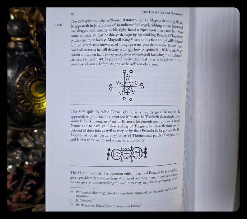 Lesser Key of Solomon Occult Grimoire, Magick Book Necromancy Witchcraft