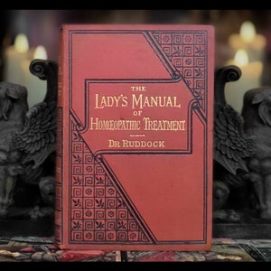 1892 HOMEOPATHIC BOOK Homeopathy Manual (Very Rare) Herbal Medicinal Treatment Apothecary Antique Health Book Remedies Herb Vintage Gift