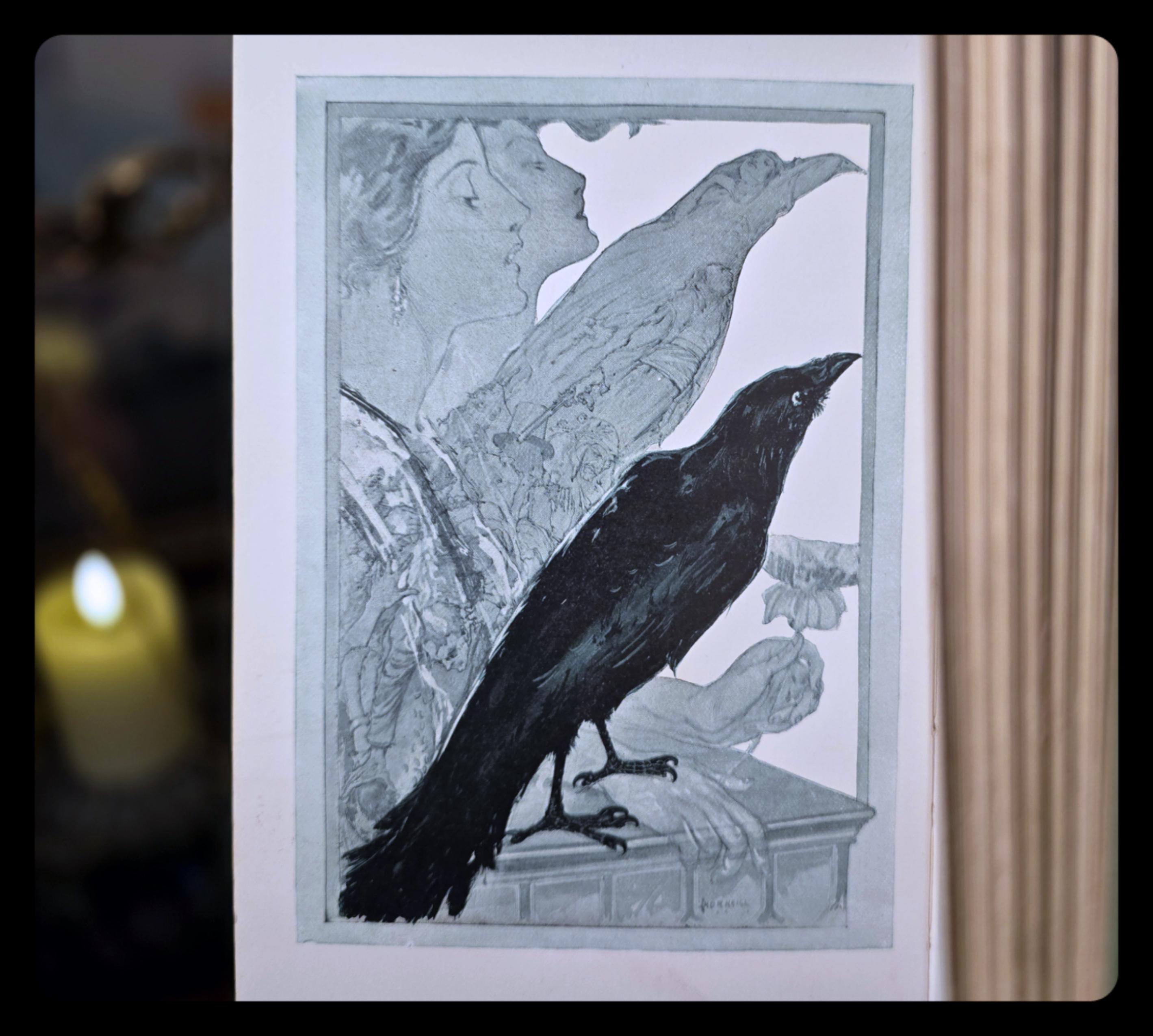 1910 Edgar Allan Poe the Raven First Edition Illustrated by John Rea ...