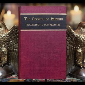 1896 Gospel of Buddha Book Buddhism Occult Book Metaphysical Book Vintage Spiritual Reincarnation Meditation Book Spiritual Alchemy Book