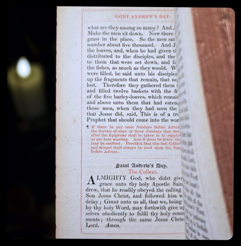 1849 Holy Prayer Book Old New Testament Spiritual Antique Catholic Christian Book Psalms