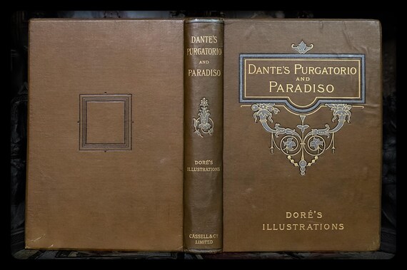 1893 Dante's Purgatory Book: Gustave Dore Illustrations, Antique