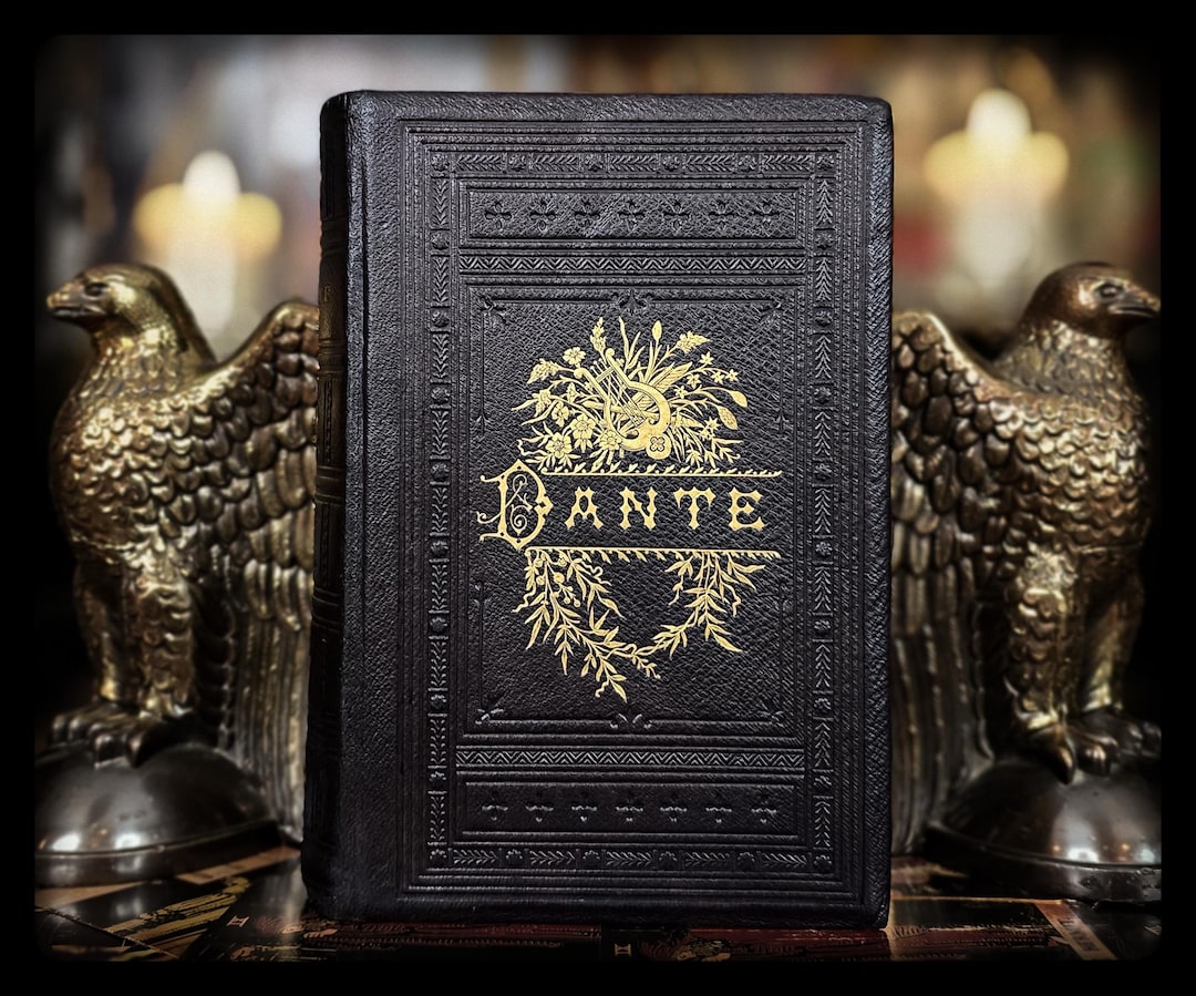 1883 Dante's Inferno, Purgatory, Paradise: 1st Edition, Leather