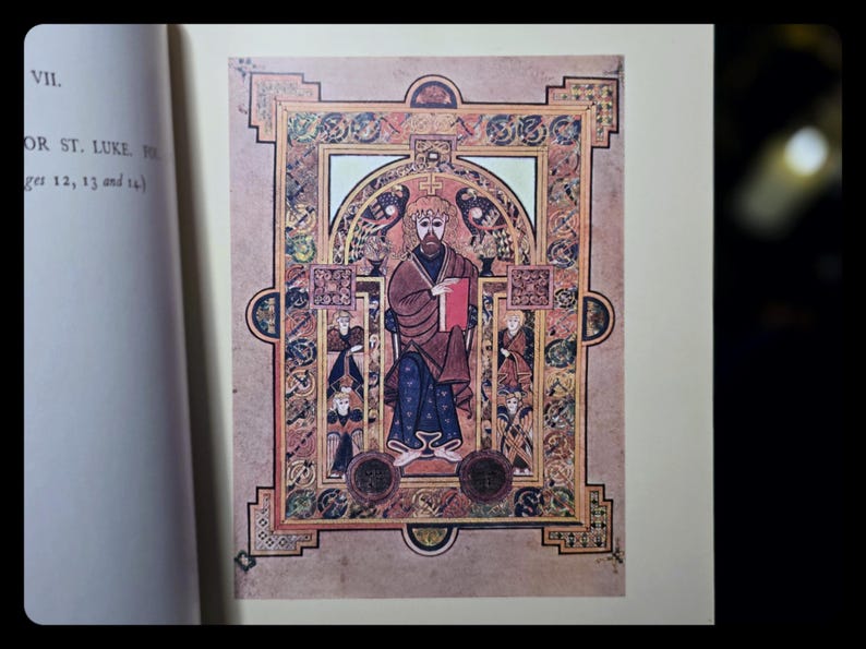 Illuminated Book of Kells Celtic Art Spiritual Book Religious Bible Jesus Christ