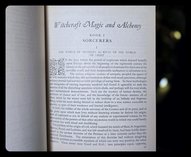 WITCHCRAFT MAGIC Occult Book Sorcery Divination Necromancy Astrology Metaphysical Esoteric Book Clairvoyance Witch Alchemy Gift Book