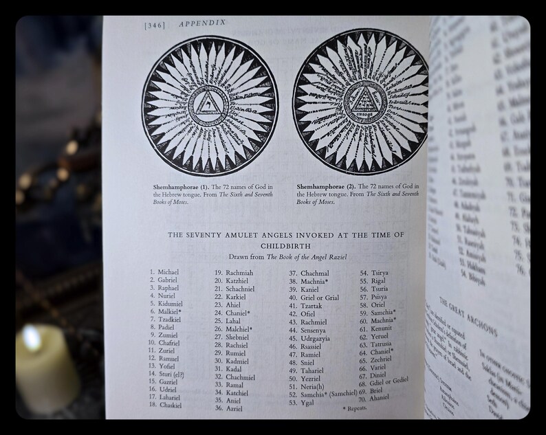 Book of Angels Occult Grimoire Book Magic Spells Metaphysical Angel Astrology