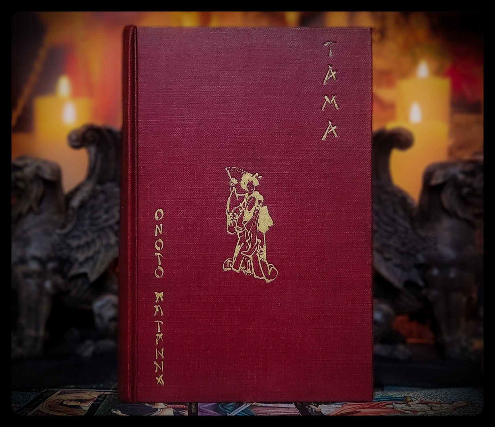 1910 TAMA Japanese Fairy Tale Mythology Samurai Book "1st Edition Gorgeous" 113 Years Old Antique Vintage Japan Book Buddha Book Gift