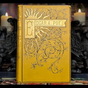 1882 EDGAR ALLAN POE Book The Raven Poetical Works Antique Poetry Poems Book Edgar Allen Poe The Bells Lenore Victorian Art Artwork Gift
