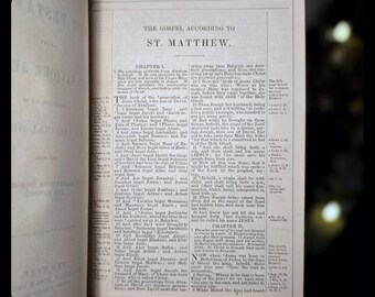 1875年 聖書 アンティーク 革装 キリスト教 カトリック 書籍 旧新約