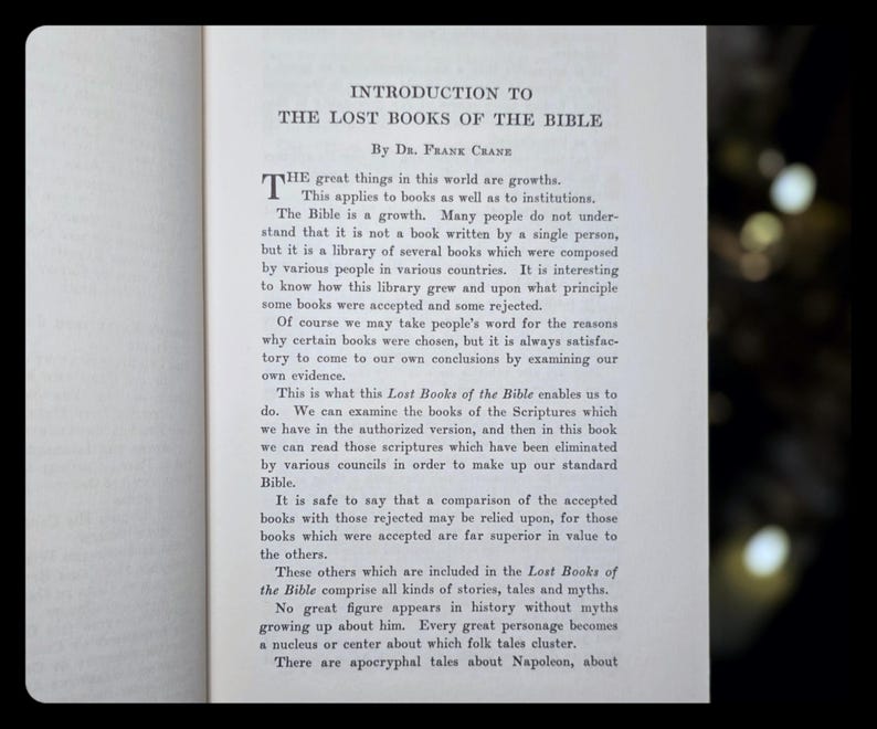 1963 Lost Books of The Bible Forgotten Eden Spiritual Book Occult Old New Testament Jesus