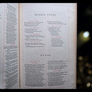 1849 Holy Prayer Book Old New Testament Spiritual Antique Catholic Christian Book Psalms