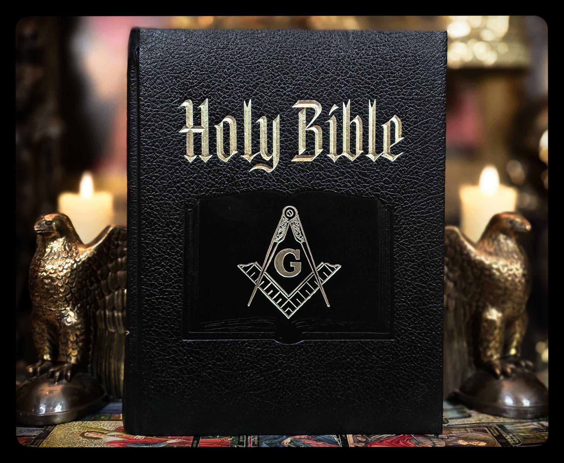 MASONIC BIBLE Knights Templar 33rd Degree Book Antique