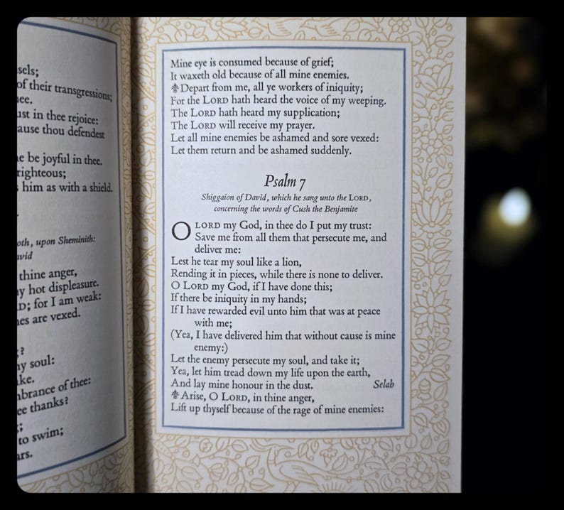 Book of Psalms King James Bible Old Testament Psalter Jesus Christ Christian Catholic Spiritual