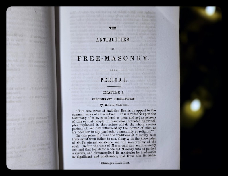 1855 Masonic Book Occult Enoch Secret Society Druid Antique Freemasonry Mythology Illuminati genre