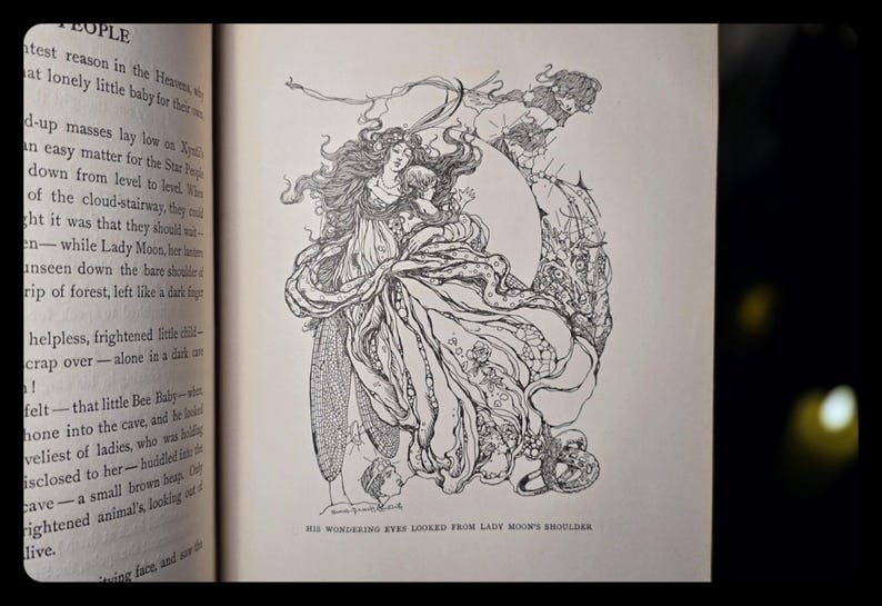 1910 Star People Fairy Tale Book Zodiac Astrology Antique Greek Mythology Book Astronomy Magic Art Artwork