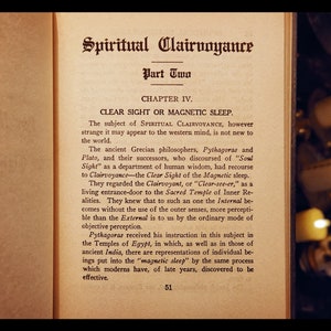 SPIRITUAL CLAIRVOYANCE Astrology "Very Rare" Angelic Invocation Antique Vintage Magic Book Occult Science Divination Esoteric Book
