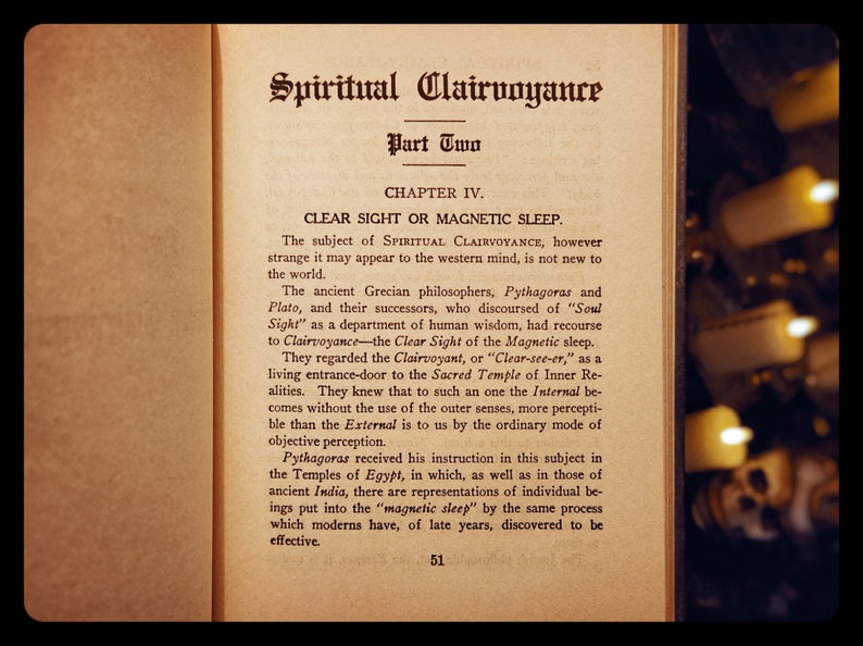 SPIRITUAL CLAIRVOYANCE Astrology "Very Rare" Angelic Invocation Antique Vintage Magic Book Occult Science Divination Esoteric Book