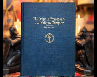 1907 FREEMASONRY KNIGHTS TEMPLARS Book &quot;Very Rare&quot; Ark of The Covenant Occult Book Antique Vintage Templar Masonic Mason Book Gift