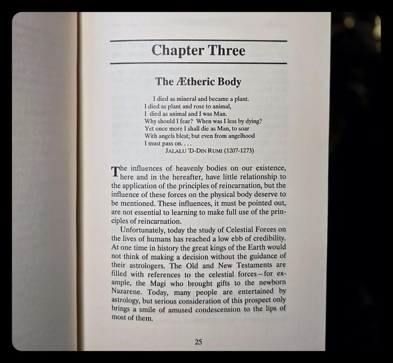 Reincarnation Occult Rosicrucian Metaphysical Spiritual Alchemy Book Vintage Egyptian Mythology Past Lives Life After Death Druids Esoteric