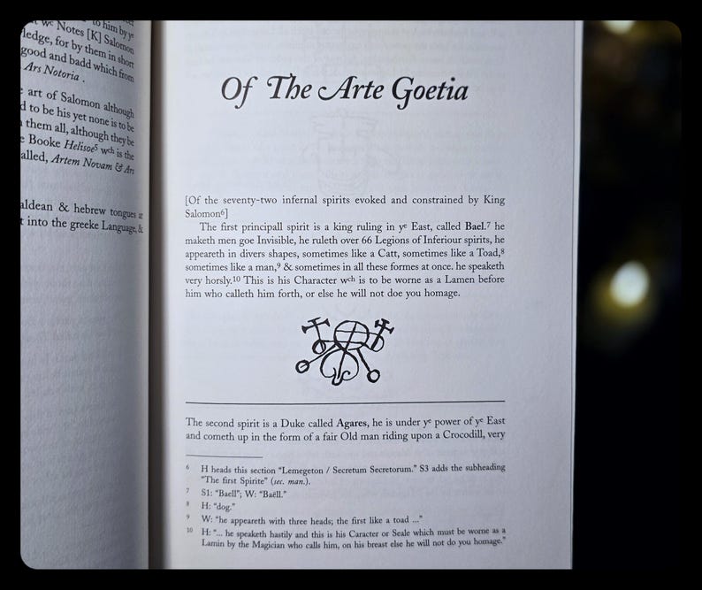 Lesser Key of Solomon Occult Grimoire, Magick Book Necromancy Witchcraft