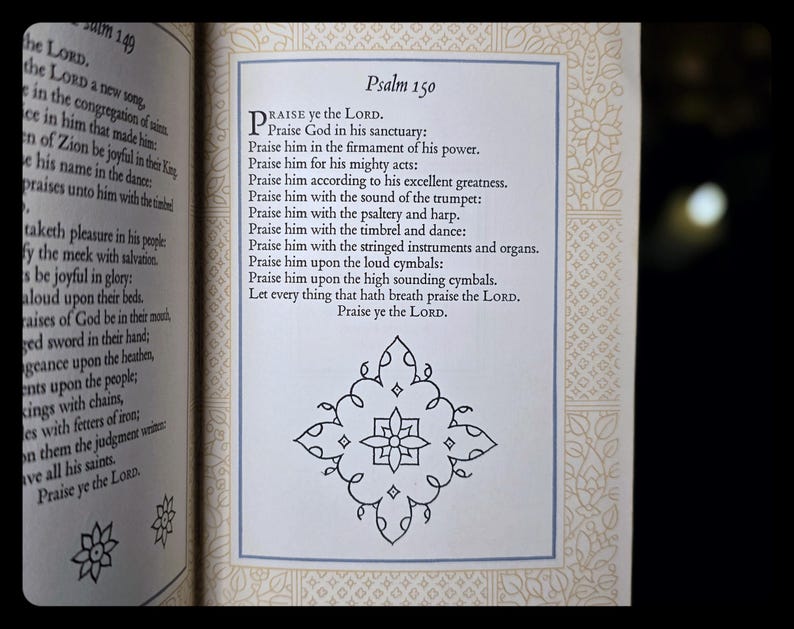 Book of Psalms King James Bible Old Testament Psalter Jesus Christ Christian Catholic Spiritual