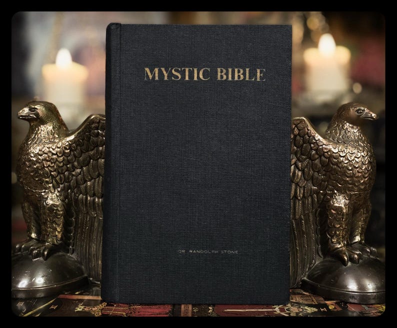 MYSTIC BIBLE Occult Metaphysical Freemasonry Kabbalah Reincarnation Atlantis Mythology Antique Vintage Esoteric Cabala Spiritual Gift