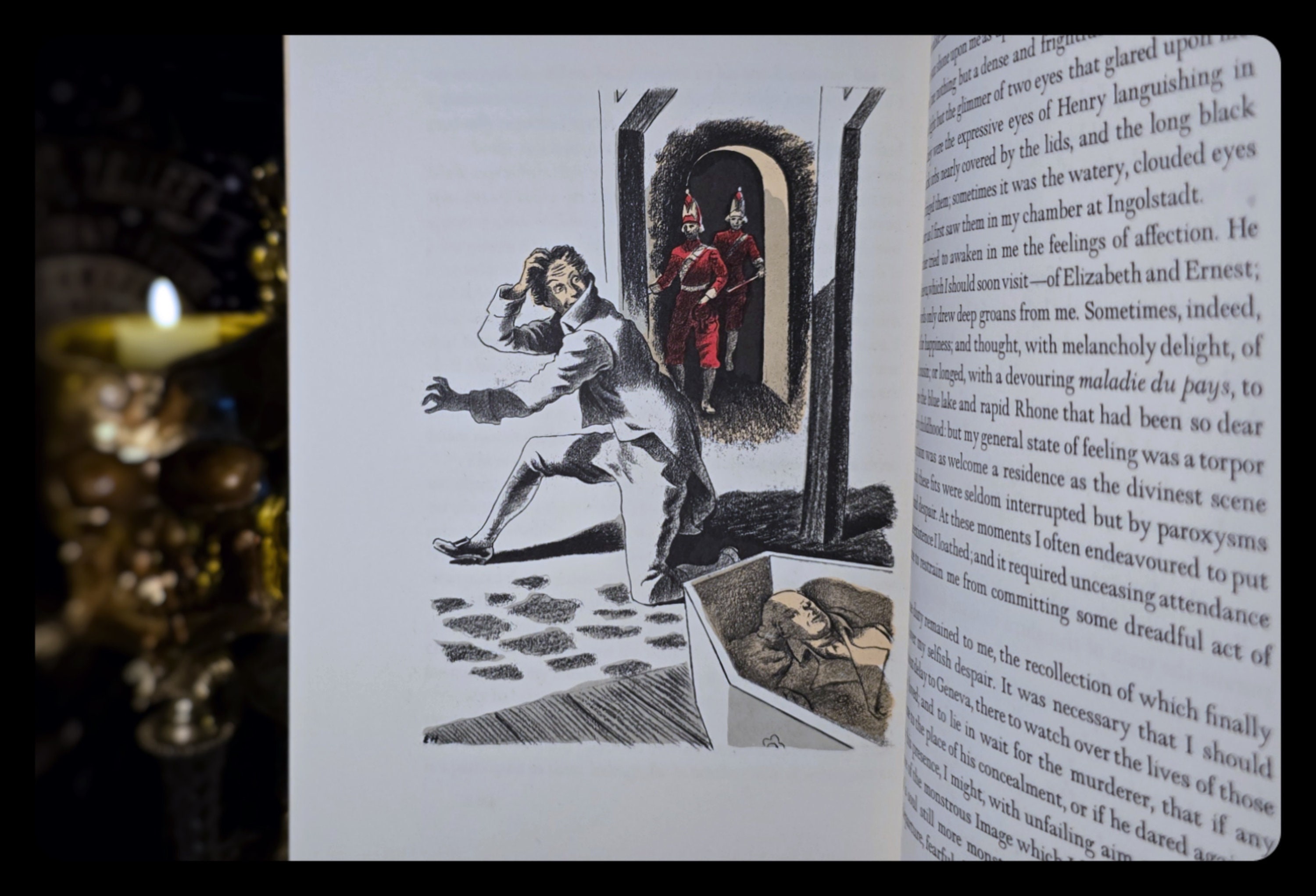 Frankenstein Book, Full Leather, 22K Gold, Everett Henry